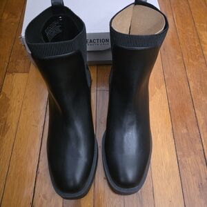 Kenneth Cole Reaction Black Chelsea Rain Boots